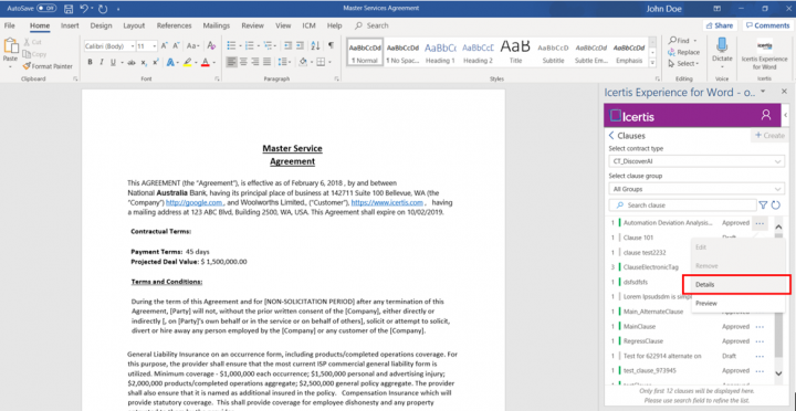 7.16-Icertis Word View Existing Clause 5.png