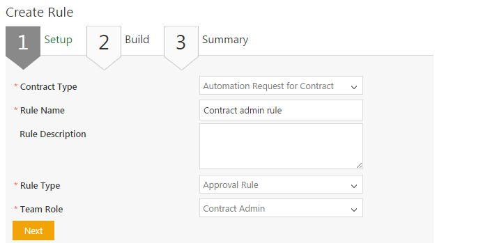 Create Contract Admin Rule